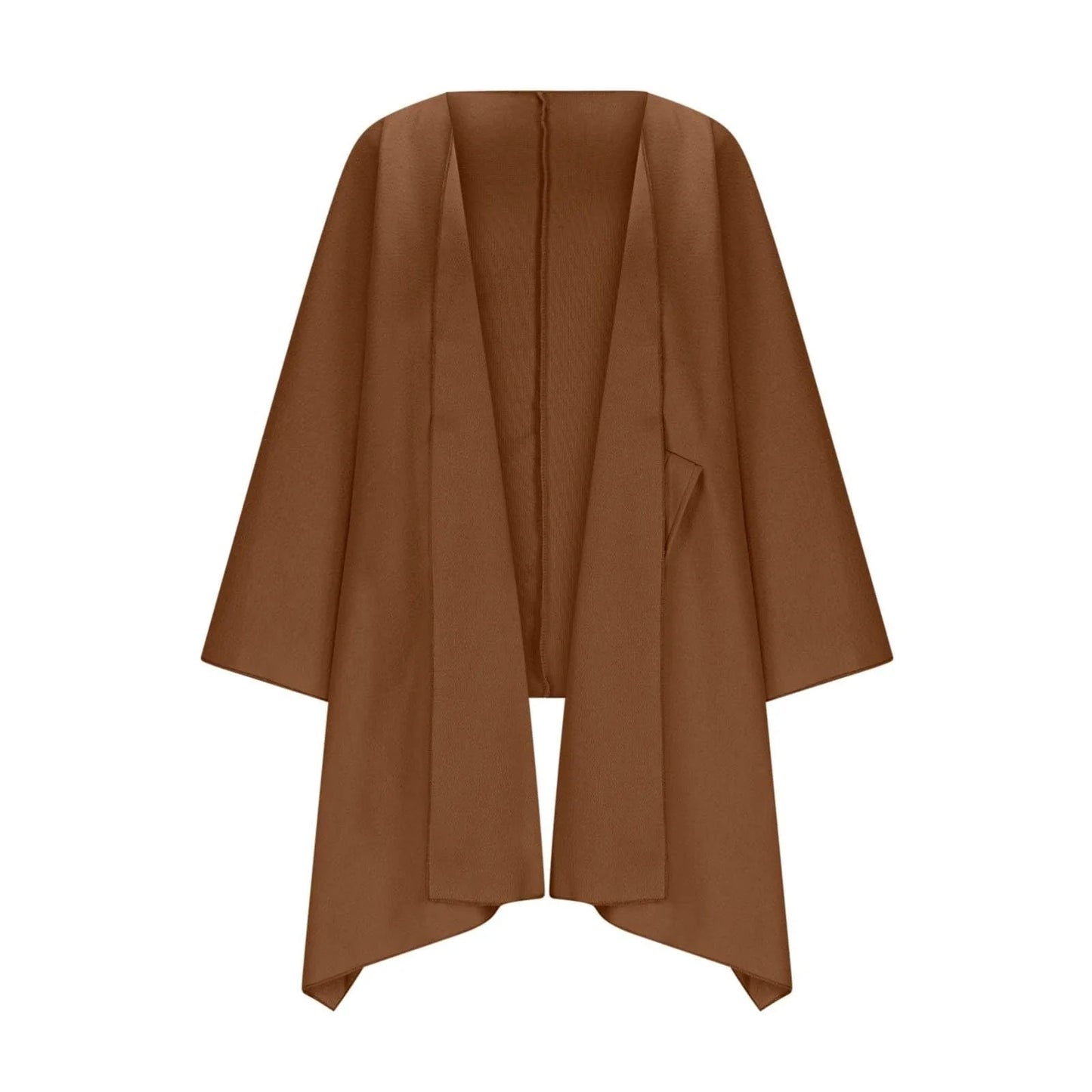 Cozy Knit Long Cardigan with Batwing Sleeves