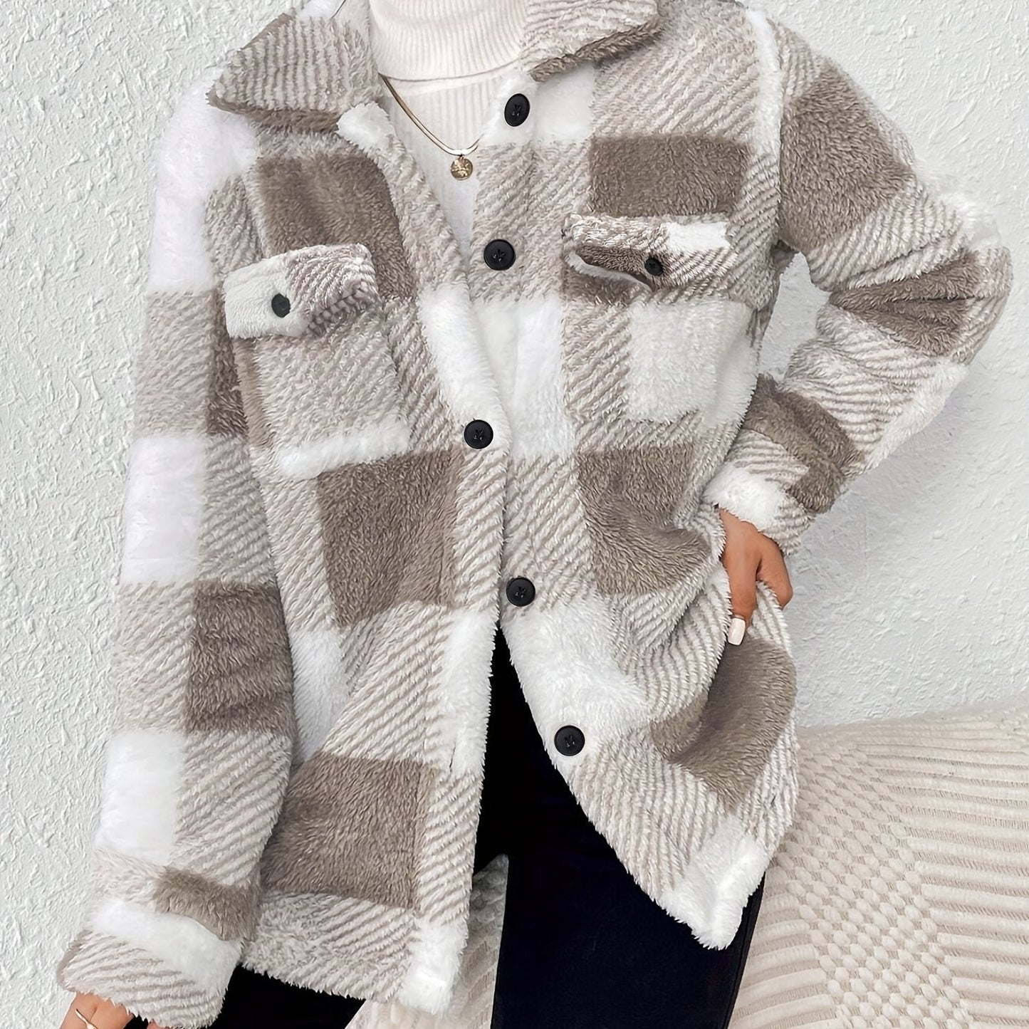 Cozy Relaxed Fit Soft Shirt Jacket