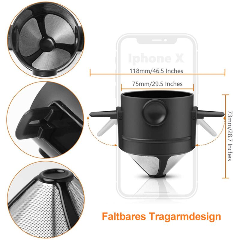 FilterBrew™ Stainless Steel Coffee Filter Cup for Fresh Brew