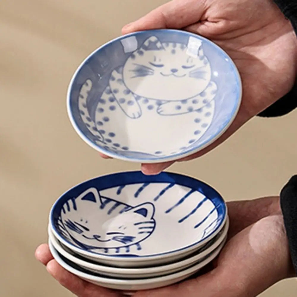 Ceramic Cat Shaped Sauce Dish Bowl