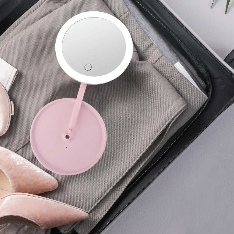 LumiGlow™ Dimmable LED Cosmetic Ring Light Mirror
