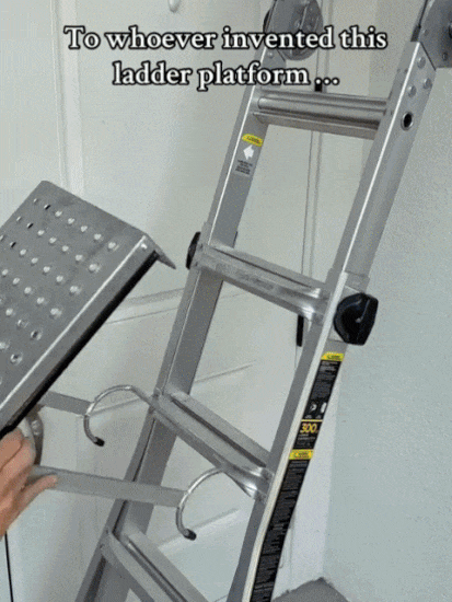LiftEase™ - Foldable Steel Ladder Platform for Step Ladders