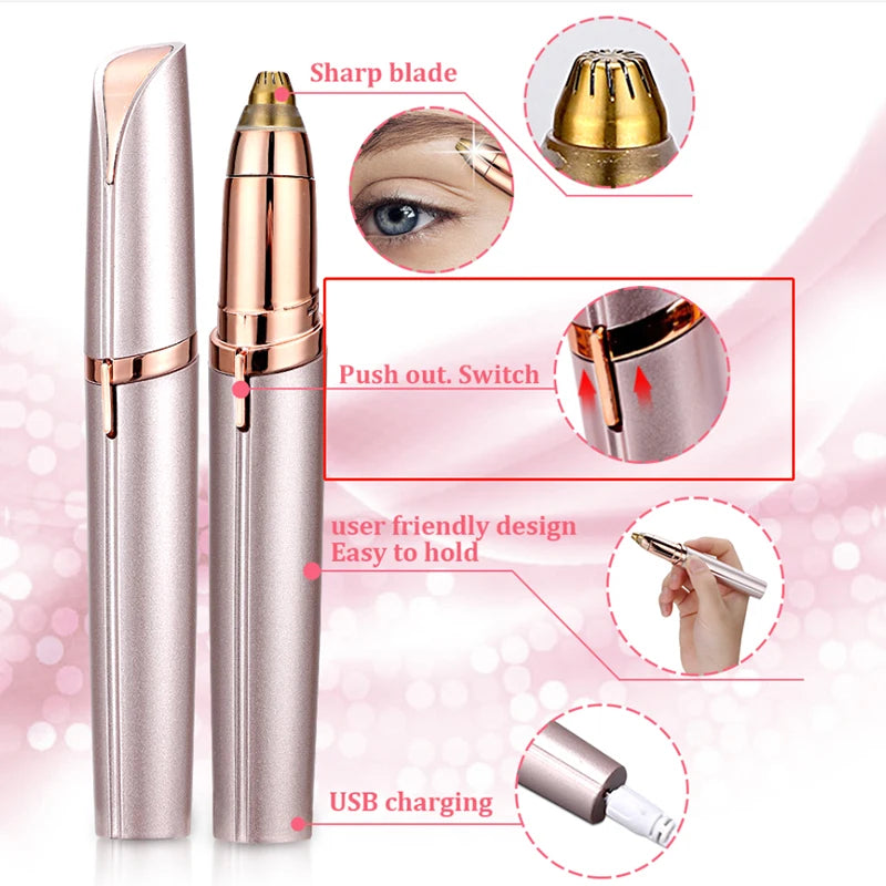 GlamEase™ Precision Eyebrow Epilator for Smooth Brows