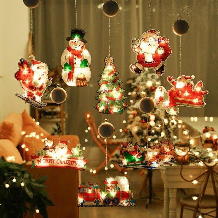 1+1 FREE | Festive Christmas Window Hanging Lights for Holiday Decor
