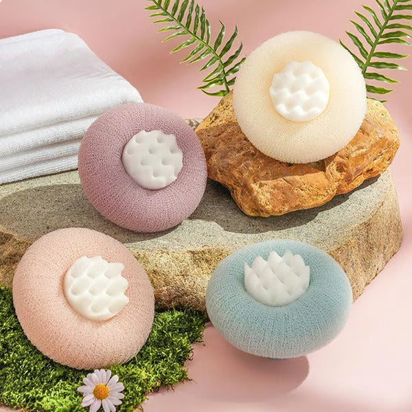 Soft Sunflower Suction Bath Ball for Gentle Cleansing