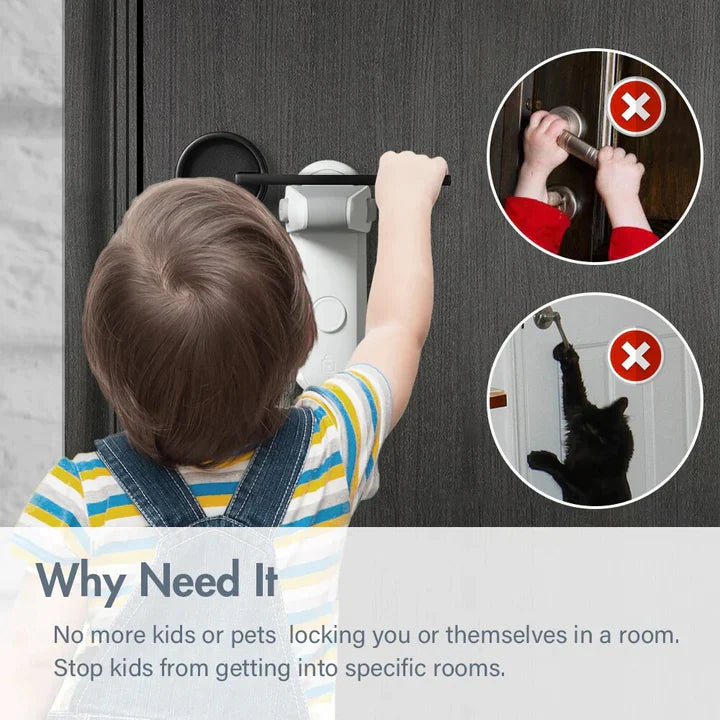 GuardLatch™ - Child-Safe Door Protector for Home Safety