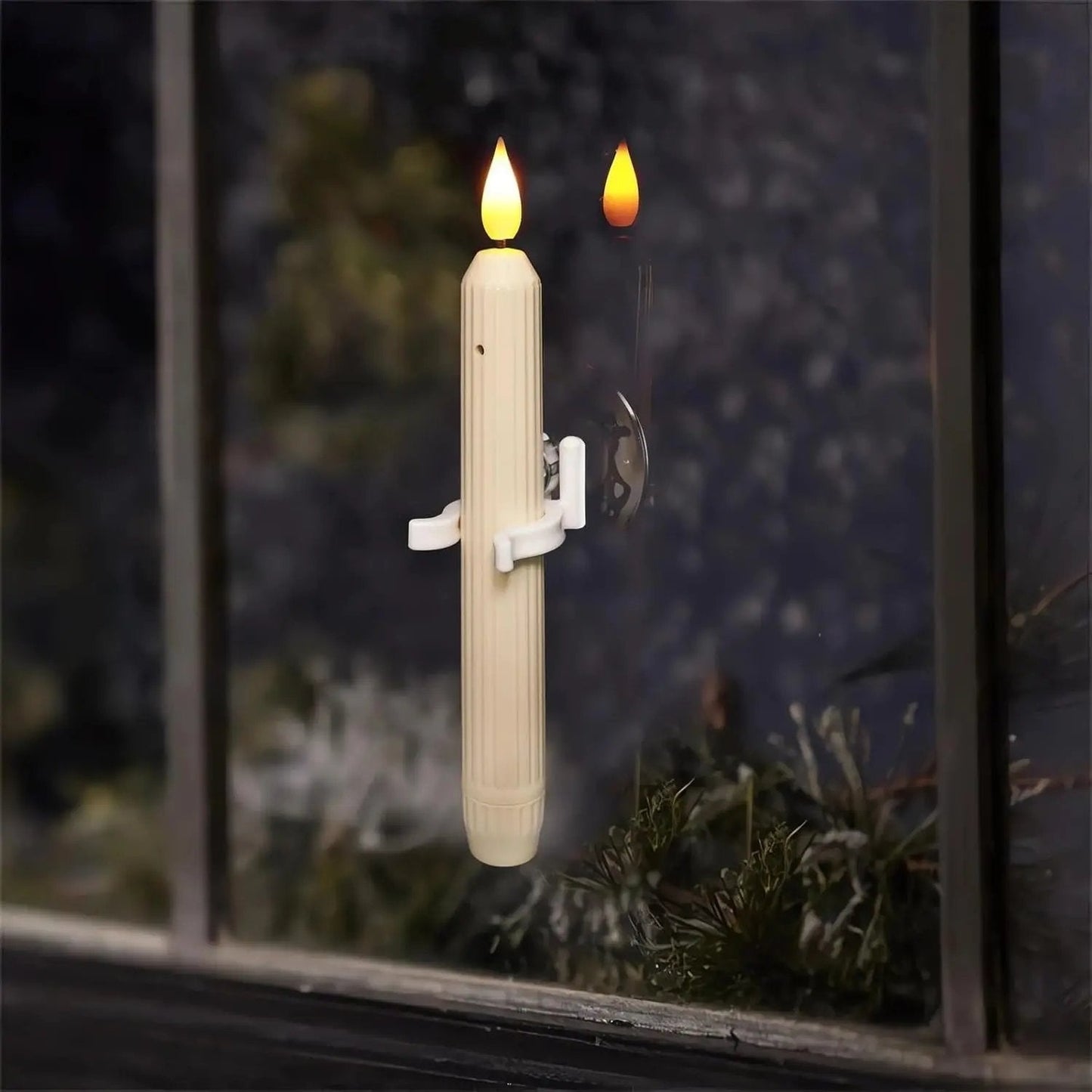 GlowHaven™ - Set of 6 LED Window Candles with Flickering Flame