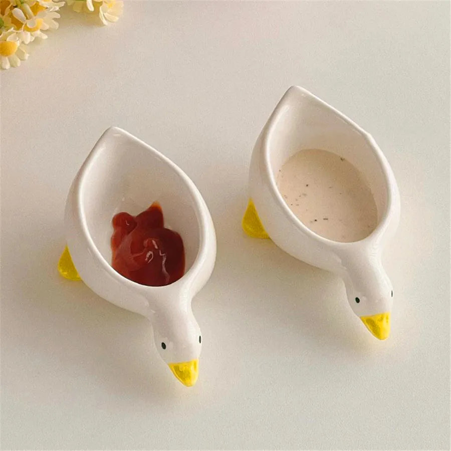 Handcrafted Ceramic Duck Sauce Bowl for Dining and Entertaining