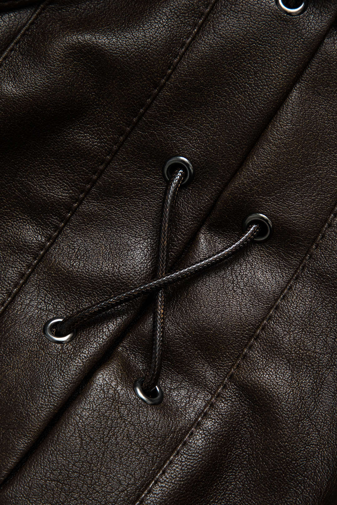 Sleek Faux Leather Tie-Front Jacket