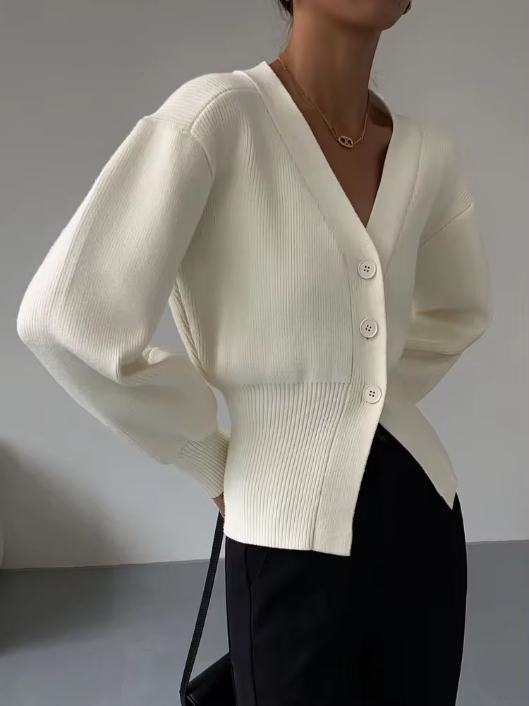 Cozy V-Neck Button-Up Cardigan for Women