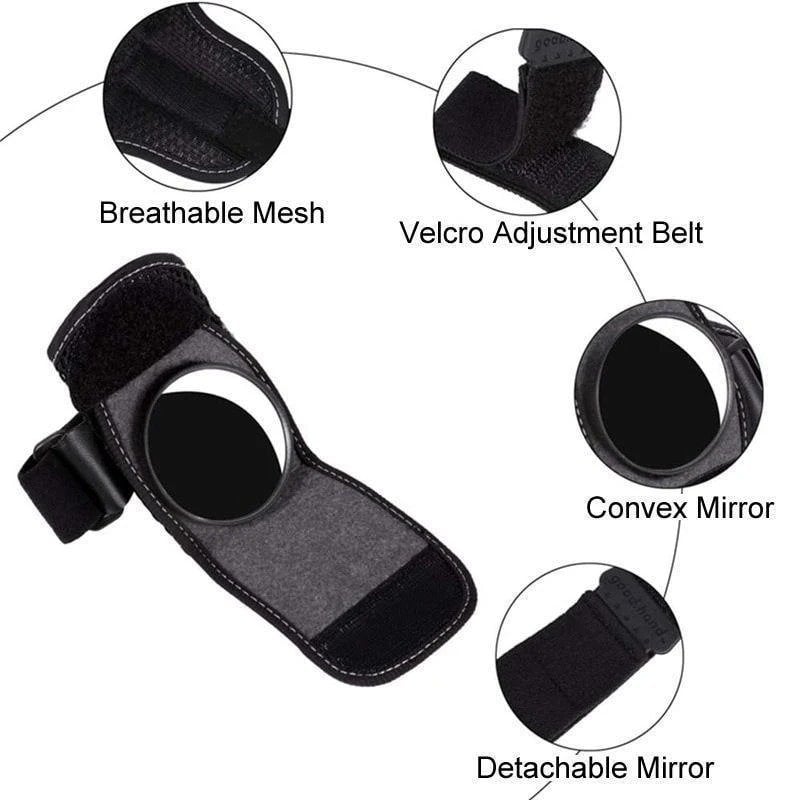 Wide-Angle Safety Wrist Mirror for Active Outdoor Use