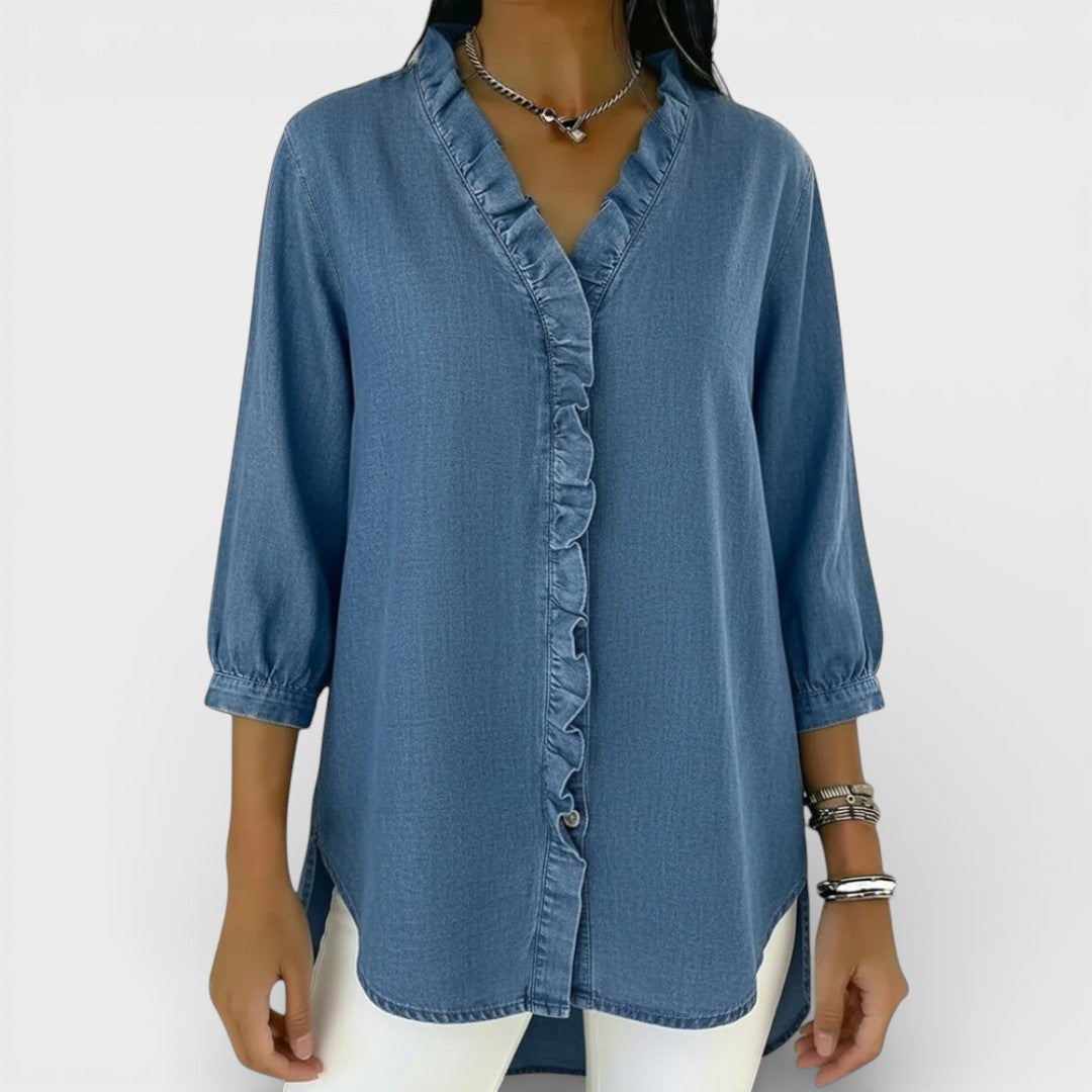ChicRuffle - Elegant Ruffled Blouse