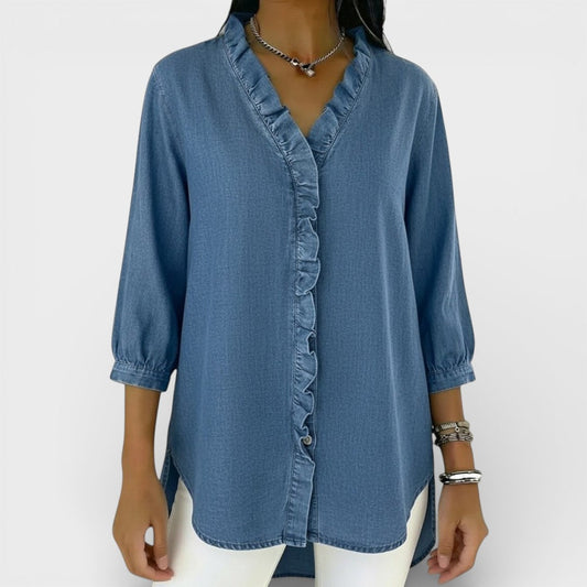 ChicRuffle - Elegant Ruffled Blouse