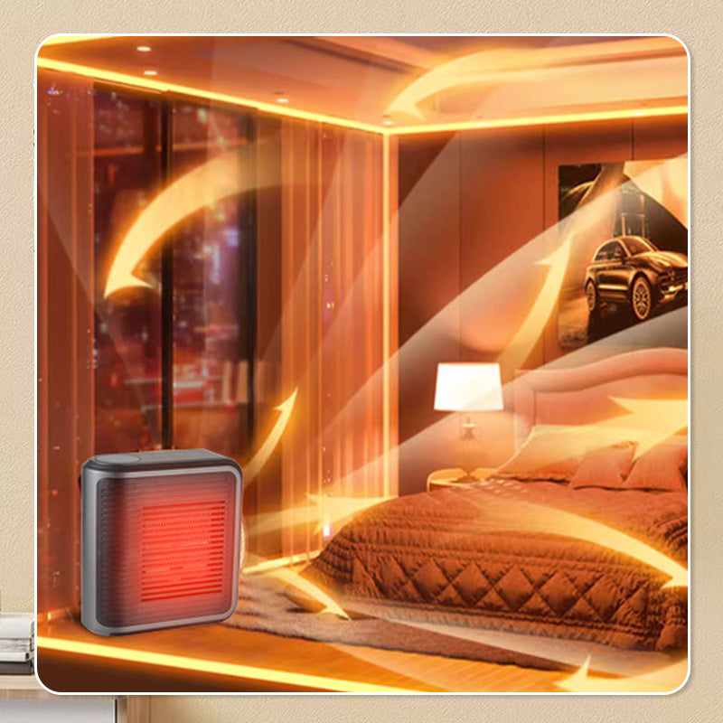 Compact 800W Wall Heater with Adjustable Thermostat and Timer