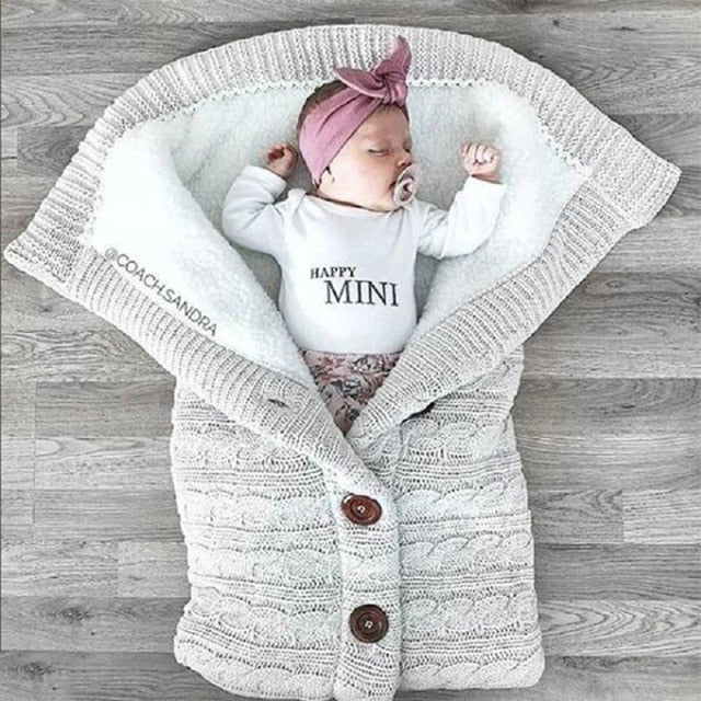 LittleCradle™ - Cozy Knitted Baby Sleeping Bag for Winter