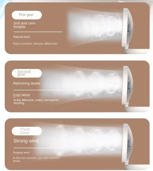 BreezeFlow™ - 2-in-1 Desktop & Wall Air Cooling Fan