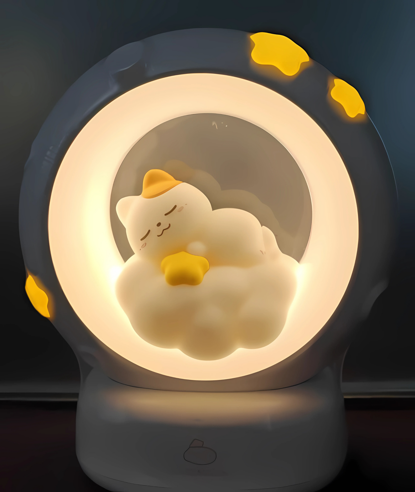 Whimsical Cat and Moon Nightlight Decor
