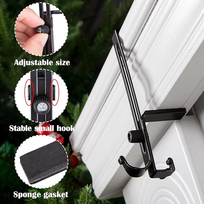 Heavy Duty 2-in-1 Garland and Stocking Hangers for Holiday Decor