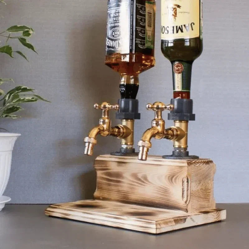 BrewElegance™ - Luxury Wooden Beverage Dispenser for Entertaining