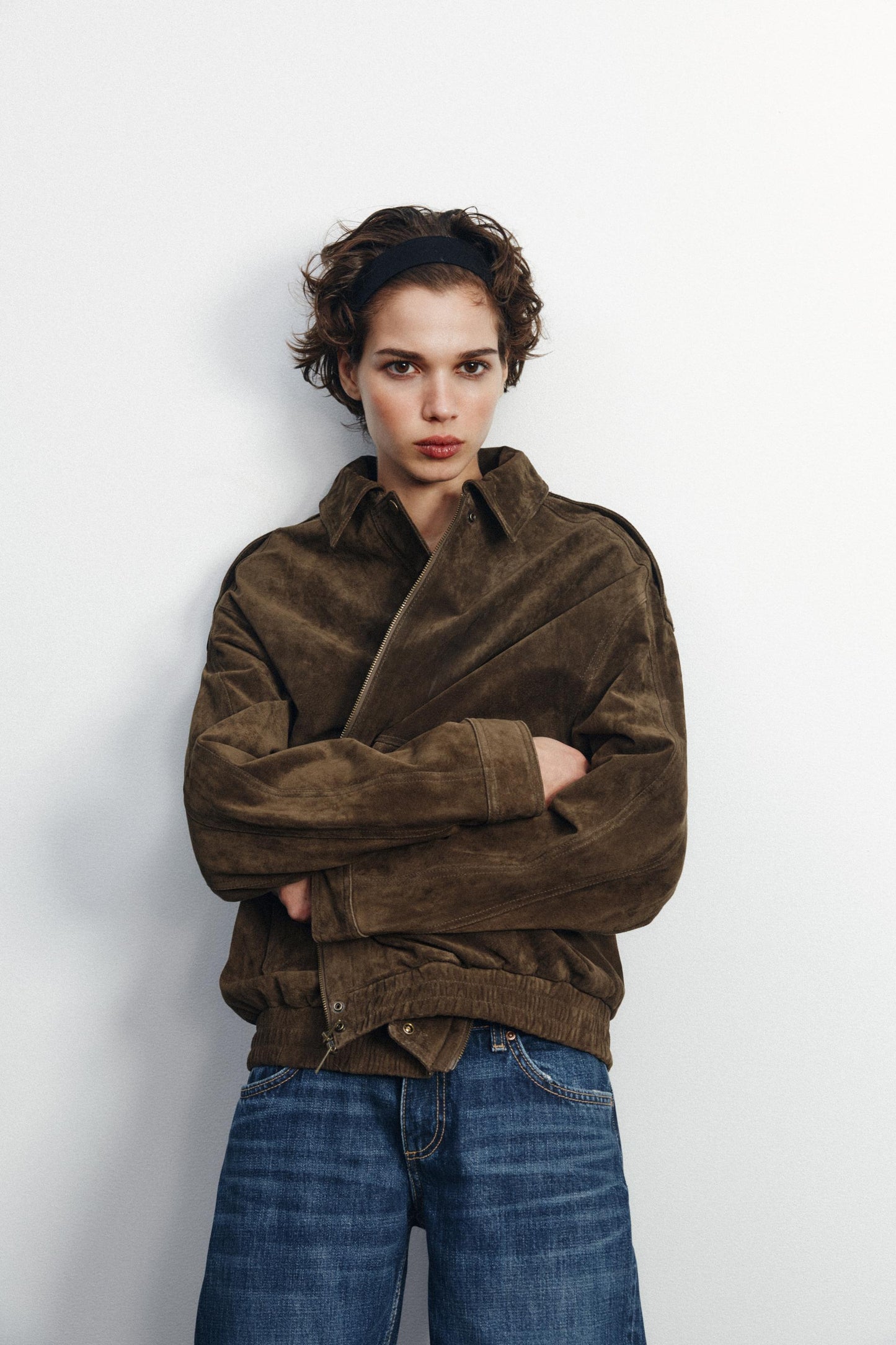 Classic Suede Bomber Jacket