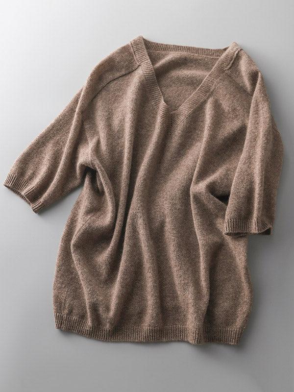 Luxury Soft Cashmere V-Neck Sweater for Women