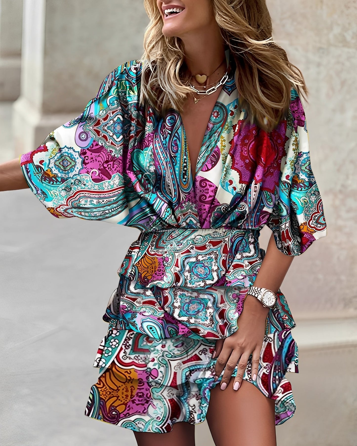 Asymmetric Mini Dress for Women Modern Stylish Comfort