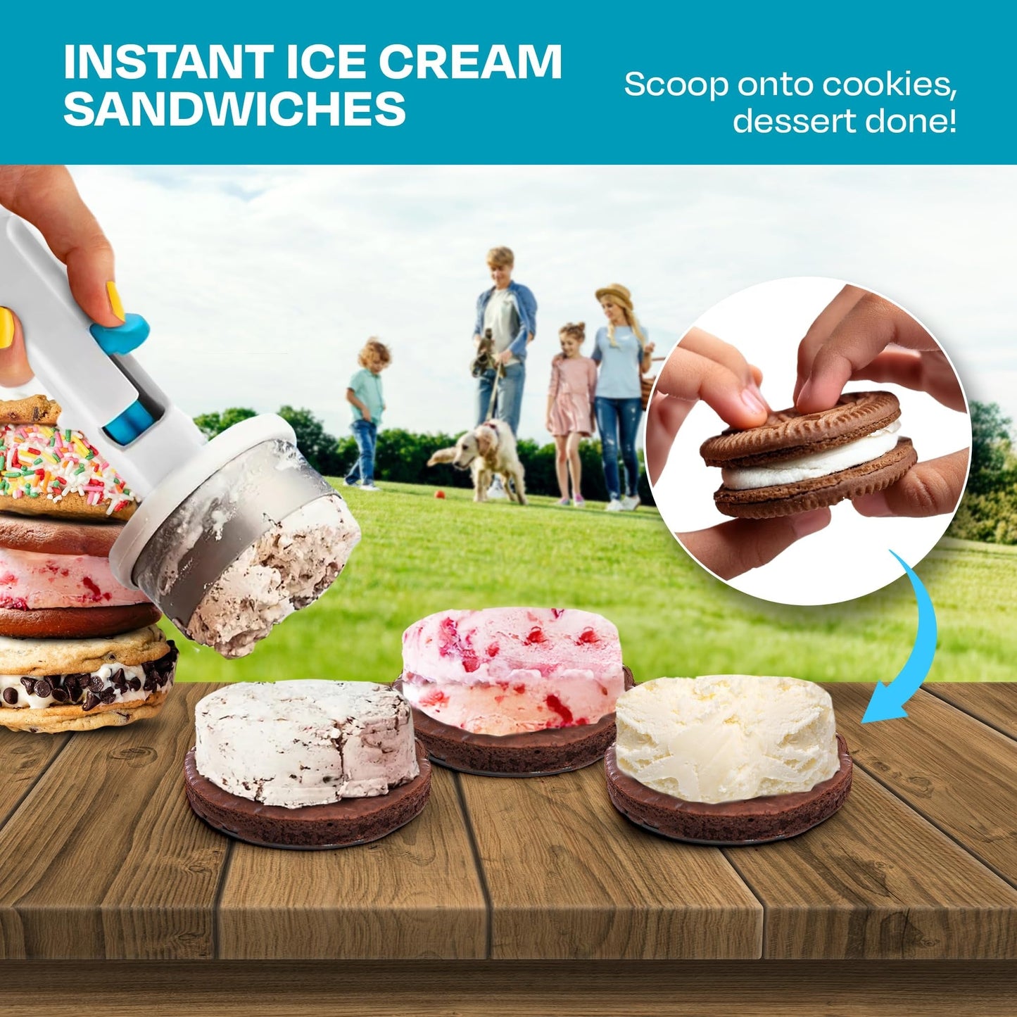 Effortless Frozen Treat Scoop and Release Tool