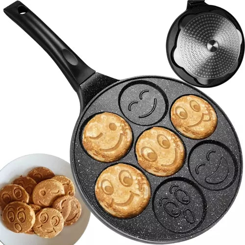 Nonstick Smiley Face Frying Pan for Eggs and Pancakes