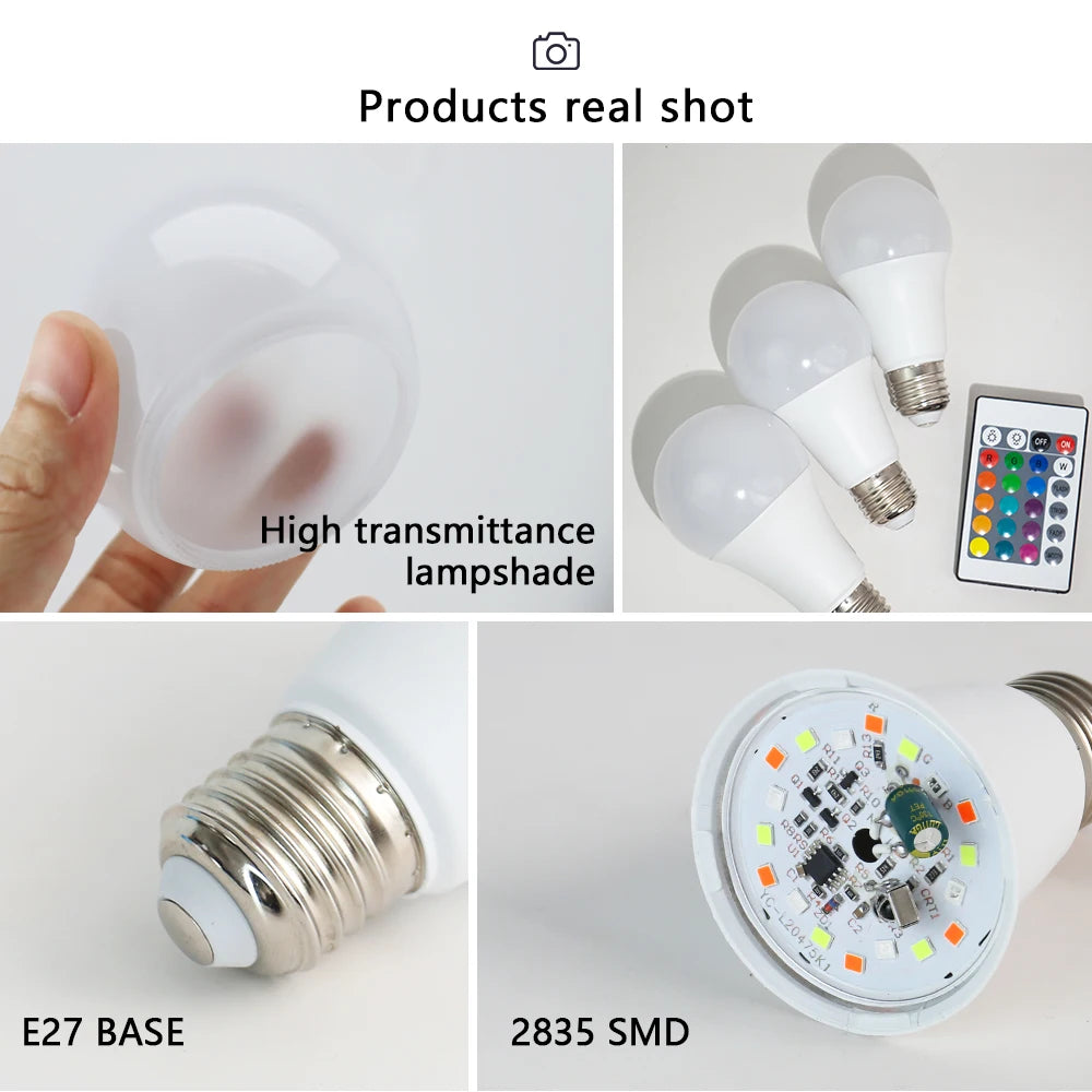 Smart Remote Control RGB LED Mood Light Bulb