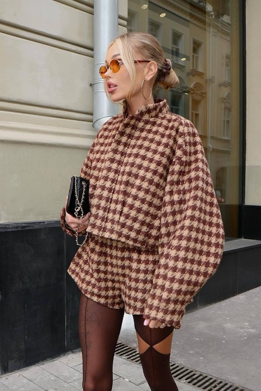 Vintage Houndstooth Two-Piece Set