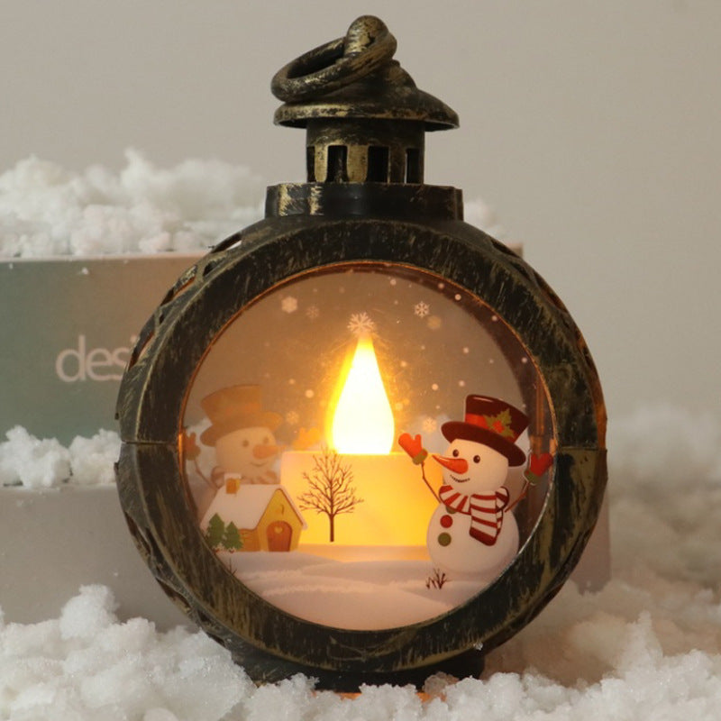 Festive LED Christmas Lamp with Snow Glow Effect