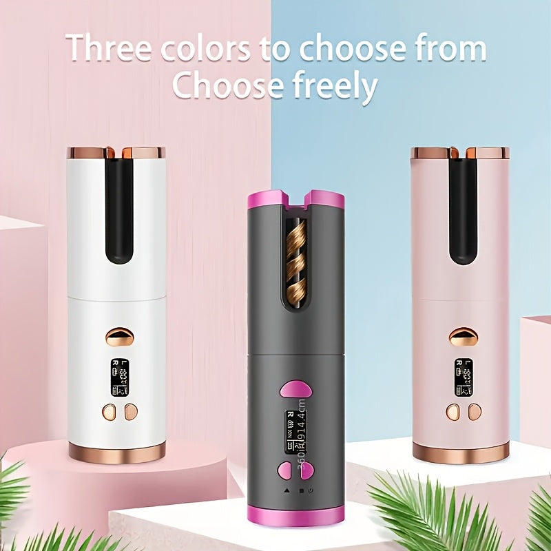 CurlFree™ Rechargeable Portable Hair Curler Wand with Auto-Off Safety