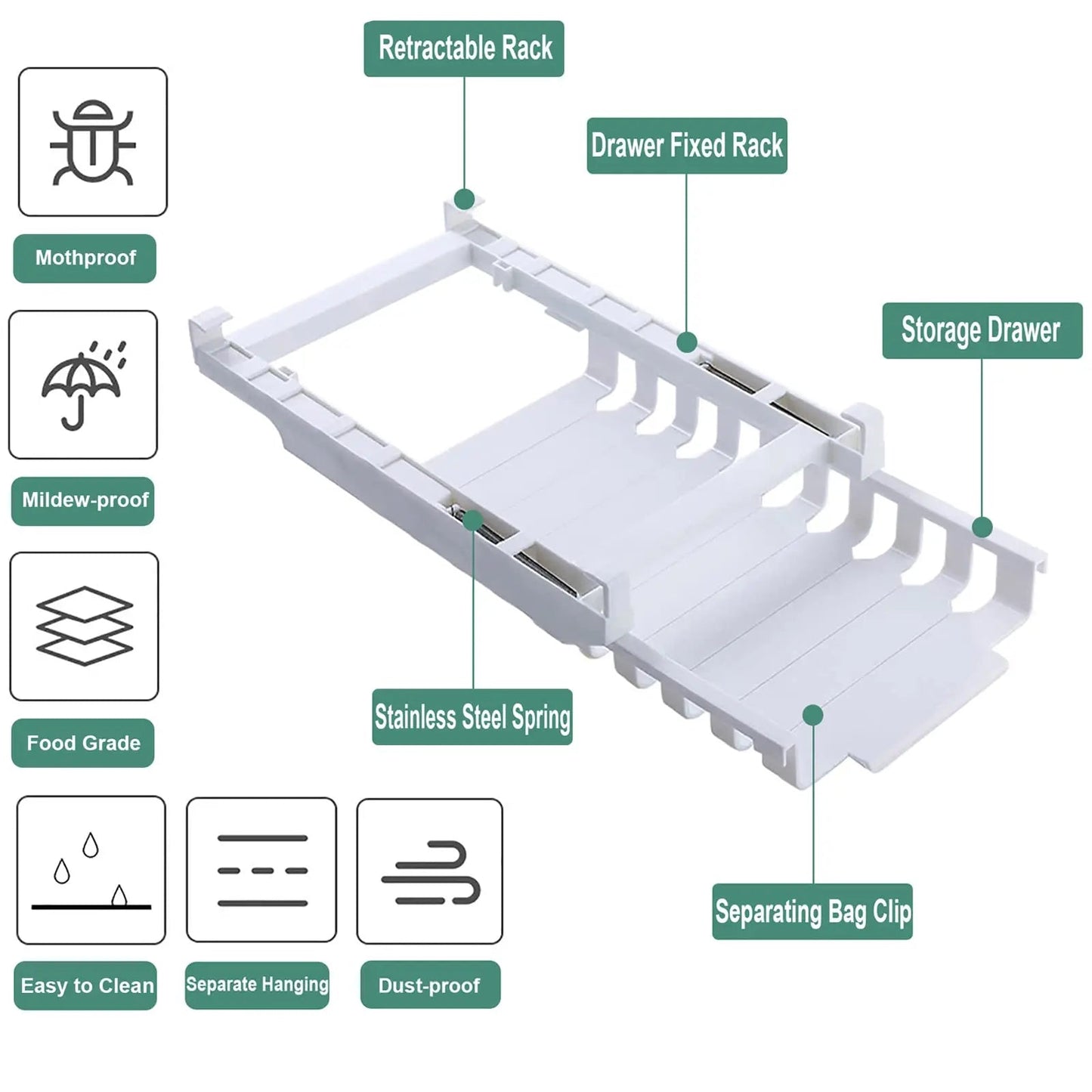 FreshRack™ - Adjustable Refrigerator Storage Organizer