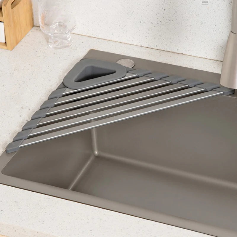 RackMate™ Triangular Dish Drying Rack for Kitchen Organization