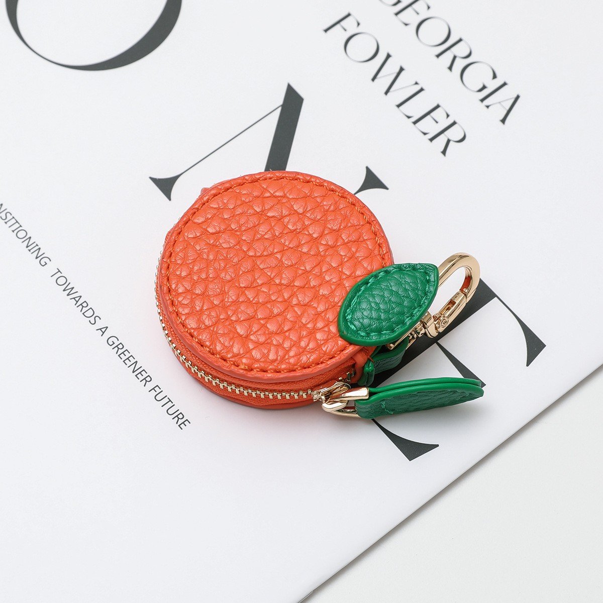 Soft Leather Mini Coin Purse with Cute Fruity Design