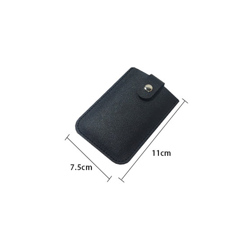 Slim Minimalist PU Leather Card Holder for Women