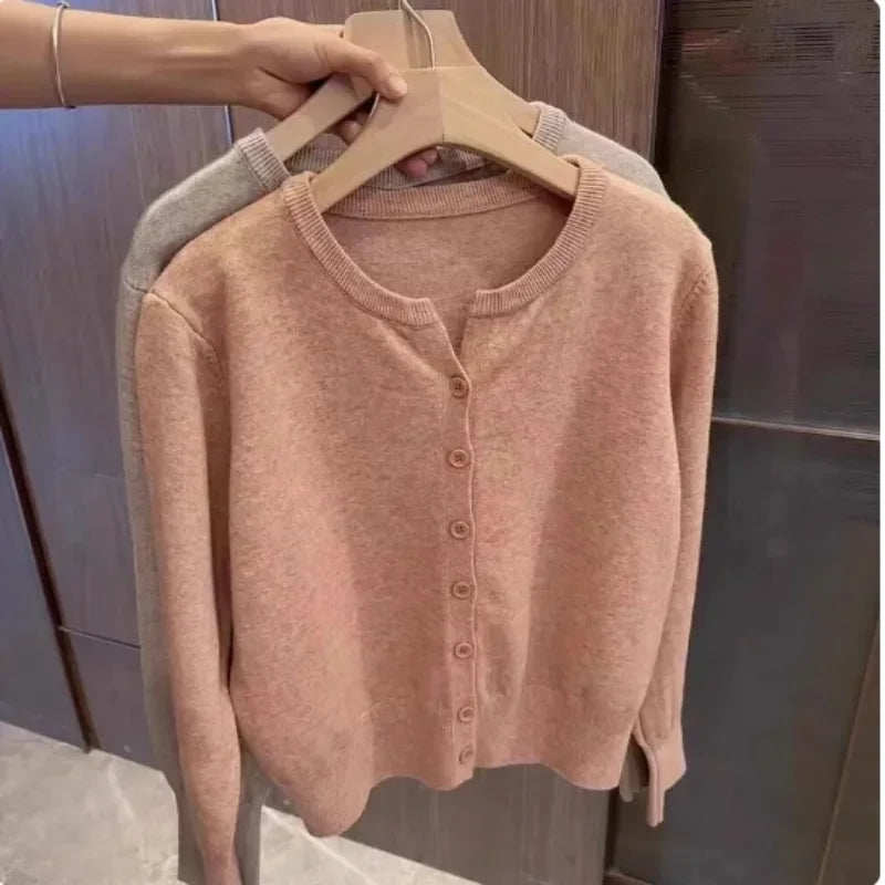 Cozy Chunky Wool Knit Cardigan Sweater