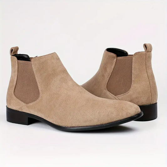 Classic Leather Chelsea Boots with Low Heel