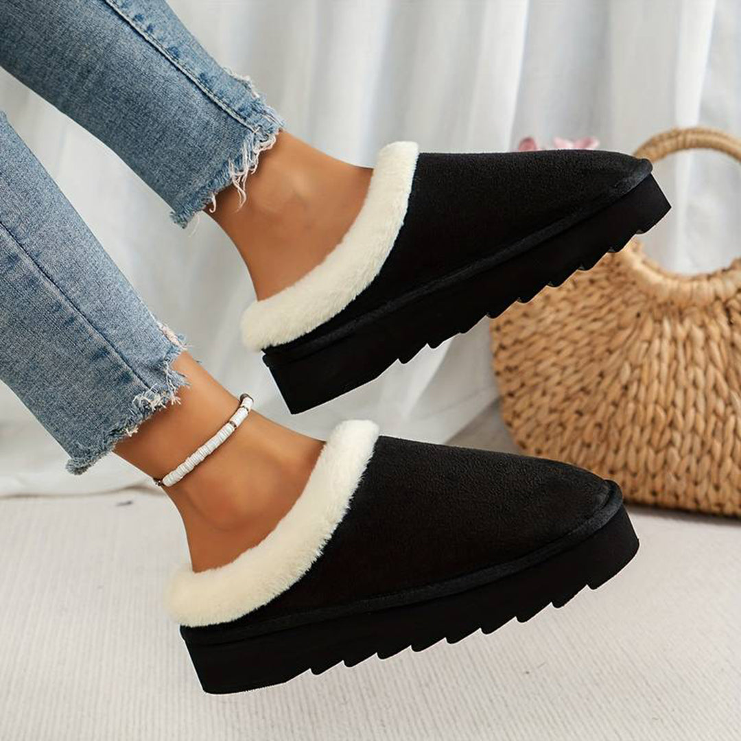 Cozy Fleece-Lined Slip-On Women's Slippers