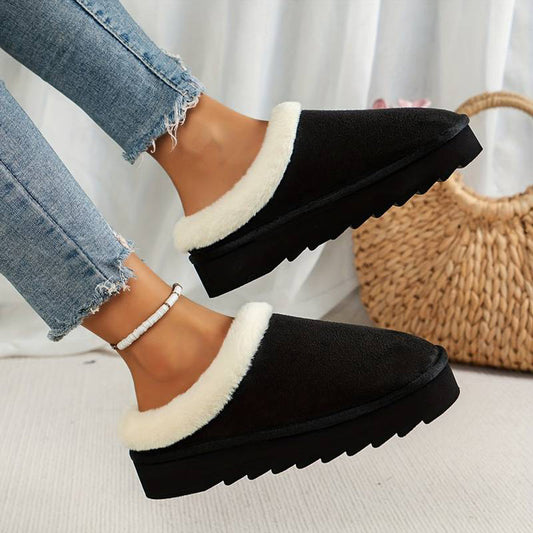 Cozy Fleece-Lined Slip-On Women's Slippers
