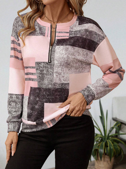 Women's Chic Patchwork Blouse