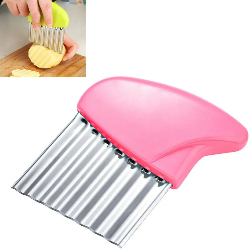 Crinkle Wavy Stainless Steel Vegetable and Fruit Slicer Cutter