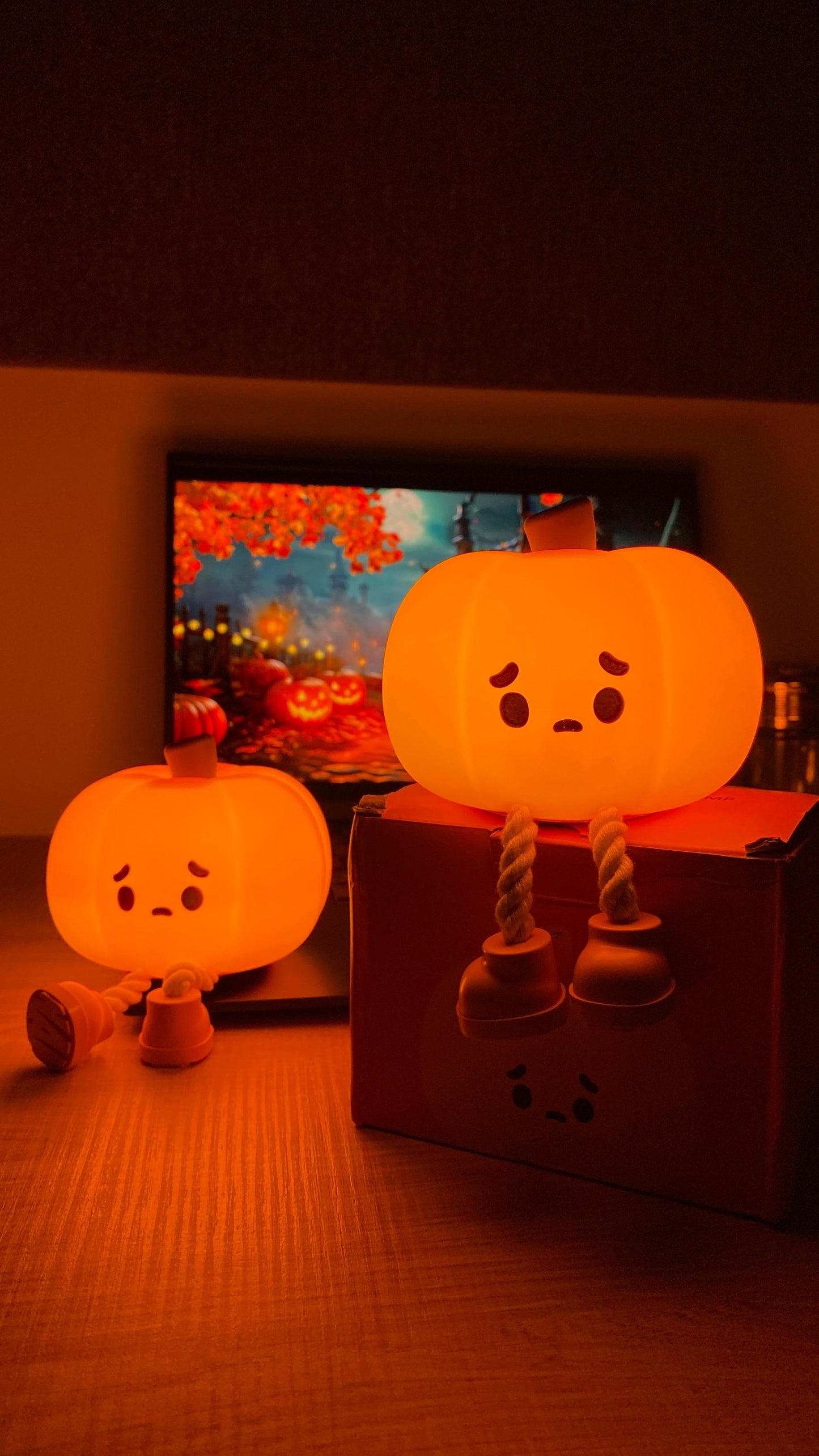 Cozy Knit Mini Pumpkin Decoration