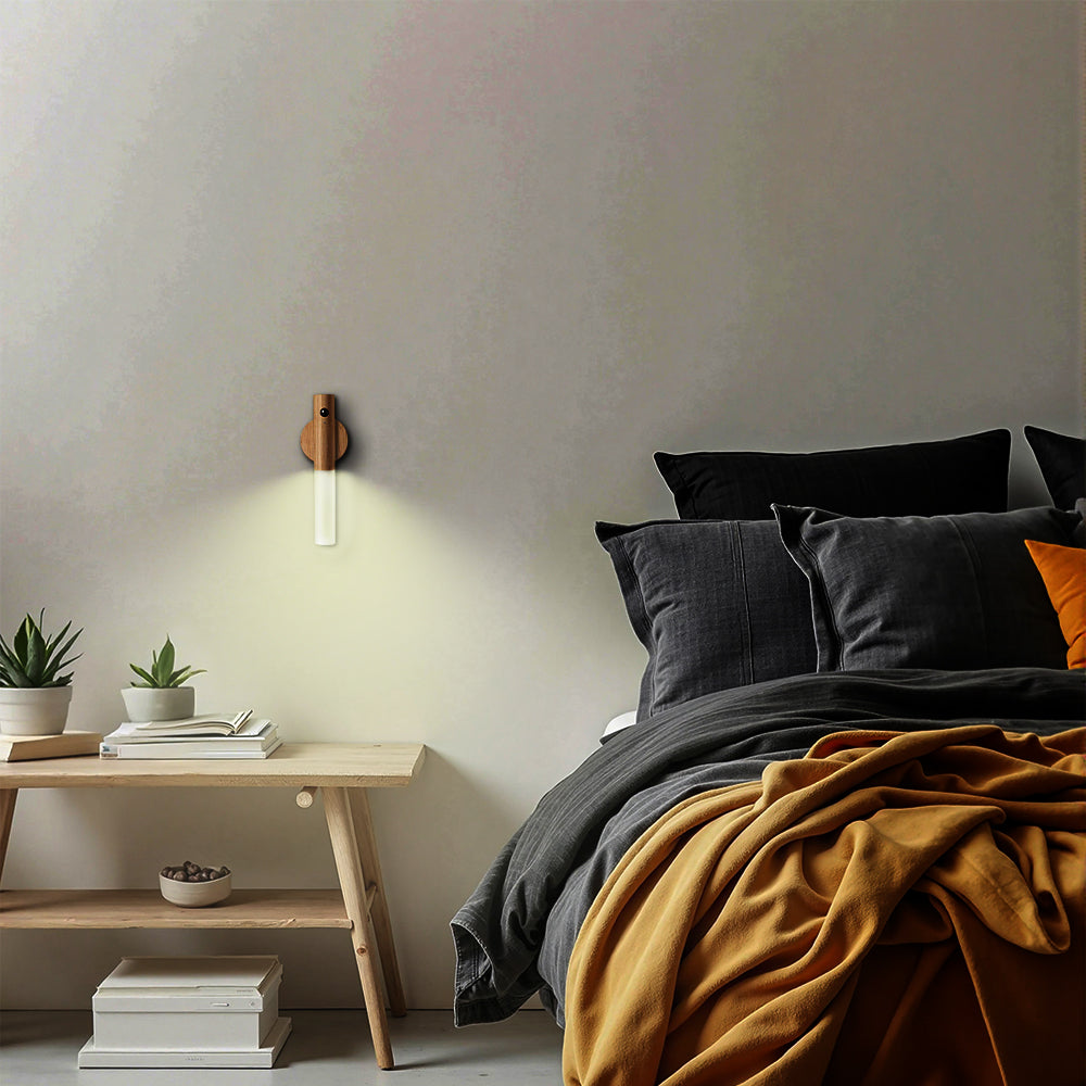 LumaGlow™ - Wooden USB Rechargeable Wall Light Ambient Decor