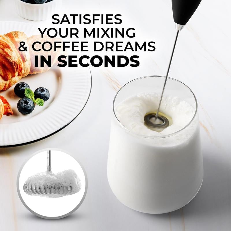 FrothEase™ - Handheld Milk Frother with Stand