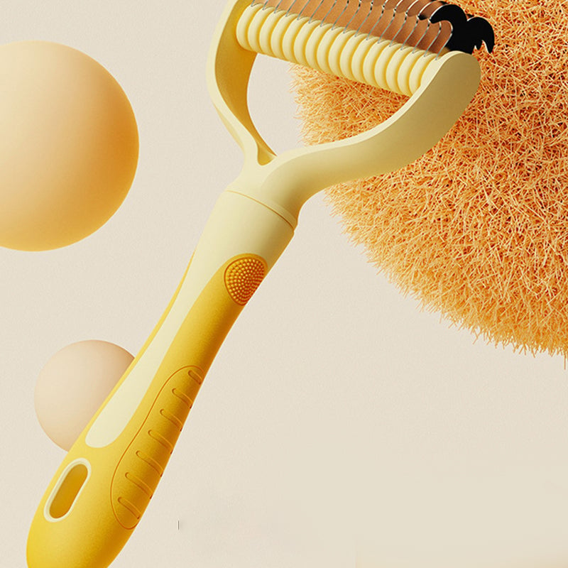 Durable Stainless Steel Detangling and Fur Care Comb