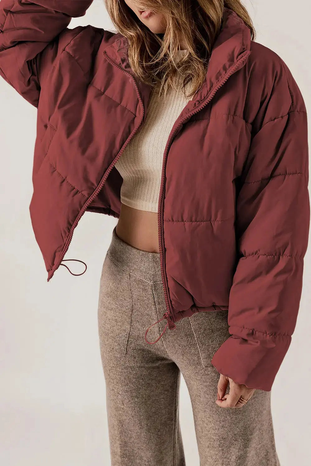 Chic Collared Zip-Up Longline Coat for Stylish Layering