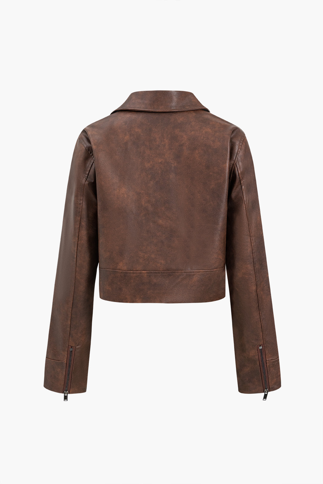 Chic Moto Leather Jacket & Skirt Set