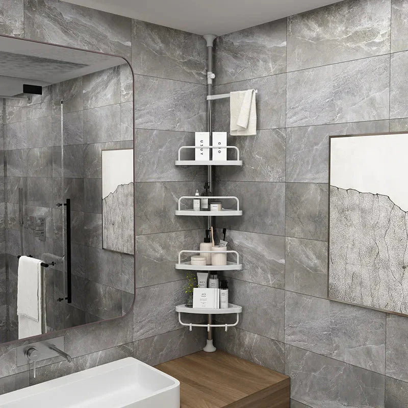 Adjustable Corner Shelf for Bathroom Storage and Organization