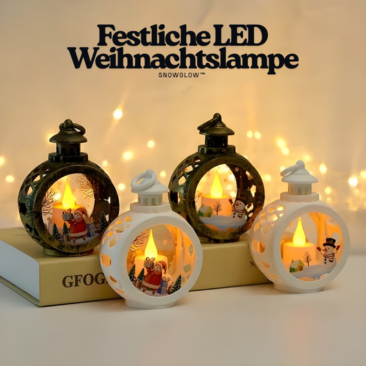 Festive LED Christmas Lamp with Snow Glow Effect